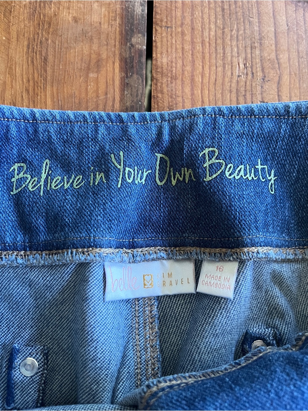 Belle by Kim Gravel Blue Cropped Ankle Jeans - Picture 4 of 4